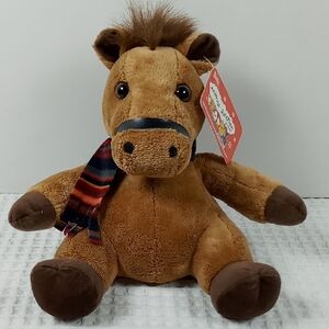 Animal Junction By Russ Plush Sitting Pony/Horse With Scarf
